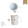 Kit 4 Canecas de Porcelana com Filete de Ouro - Foi Por Amor