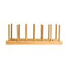 Kit 2 Escorredor Suporte Organizador Pratos Copos Bambu 30cm