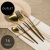 OUTLET Faqueiro 16 Peças De Aço Inox  Ópera Champanhe Premium Lyor