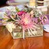 Kit 2 Vasos De Acrílico Quadrado Para Flores E Água 16 Furos