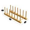 Kit 2 Escorredor Suporte Organizador Pratos Copos Bambu 30cm