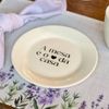 Prato de Sobremesa com frase "A mesa é o coração da casa" 