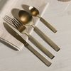 Faqueiro 32 Peças de Aço Inox Champanhe Santorini - Lyor