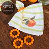 Kit 4 Porta Guardanapos de Bolas Laranja - Coleção Tangerinas