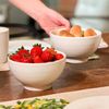 Kit 2 Bowls Brancos de Porcelana Lines - 740ml