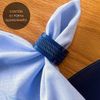Porta Guardanapo Textura Cordão Azul  - Coleção Peixes