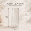 Kit 2 Vasos de Vidro Canelado Slim 550ml e 750ml