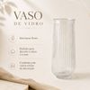 Kit 2 Vasos de Vidro Canelado Slim 20cm - 750ml