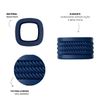 Porta Guardanapo Textura Cordão Azul  - Coleção Peixes