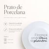 Prato de Sobremesa Frase "Floresça onde Deus te plantou"