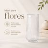 Kit 2 Vasos de Vidro Canelado Slim 550ml e 750ml