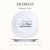 Kit 4 Pratos de Sobremesa Frase "Floresça onde Deus te plantou"