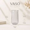 Kit 2 Vasos de Vidro Canelado Slim 15cm - 550ml