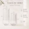 Kit 2 Vasos de Vidro Canelado Slim 550ml e 750ml