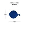Americano e Porta Copos em Couro Ecológico - Coleção Peixes