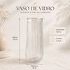 Kit 2 Vasos de Vidro Canelado Slim 20cm - 750ml