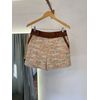 Short Tweed/PU Estampado