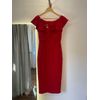Vestido Md C/Babado Gola Vermelho