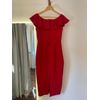 Vestido Md C/Babado Gola Vermelho