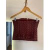 Cropped Sem alca puffer Cereja
