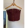 Cropped Sem alca puffer Cereja