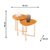 Mesa Lateral Petala Cedro Dj Moveis