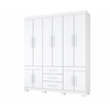 Roupeiro Safira 10 Portas com Pés Branco Josan