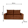 Sofa Pienzo Veludo Tabaco J.A Estofados