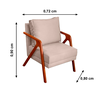 Poltrona Topazio Linho Deva Creme Artflex