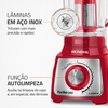 Liquidificador 12V Turbo L-1200 Vermelho/Inox Mondial