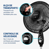 Ventilador de Coluna 40cm VSP-40C-NB Superpower Preto/Prata Mondial