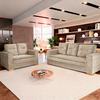 Conjunto De Sofa Valencia Veludo Bordo T05 Jw Estofados