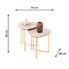 Mesa Lateral Petala Off White Dj Moveis