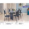 Mesa 6 Cadeiras Paris N39 Granito Luxo Aço Coelho