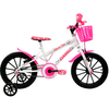 Bicicleta Aro 16 Mtb Abs Branco/Pink Ciclo Cairu