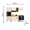Cozinha Avila 4 Peças Cinamomo Off White Acetinado Chf Moveis