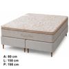 Conjunto Box Queen Confort Prime com Pillow Top e Molas Ensacadas 158x198 Softflex