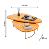 Mesa De Centro Petala Cedro Dj Moveis