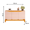 Buffet Nice Cedro/Off White Dj Moveis