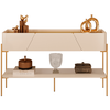 Aparador Liara Off White/Dourado Dj Moveis