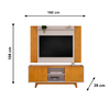 Rack Flat com Painel Trend Cedro/Bali DJ Moveis