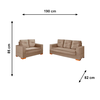 Conjunto De Sofa 2x3L Valencia Veludo Bordo T05 Jw Estofados