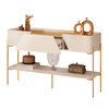 Aparador Liara Off White/Dourado Dj Moveis