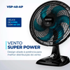Ventilador 40CM 6P VSP-40 AP Super Power 220V Preto/Azul Mondial