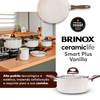 Jogo de Panelas 6 Peças C.L Smart Plus Vanilla Antiaderente Brinox 