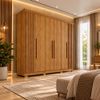 Roupeiro Granada Premium 100% MDF 6 Portas com Pés Salleto