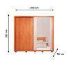 Roupeiro Romanus 2 Portas Double Lux 2.4 4G Freijo/Off White Caemmun