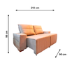 Sofa Manhattan Veludo Marfin J.A Estofados
