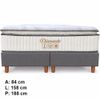 Conjunto Box Queen Diamante com Pillow Top Molas Ensacadas 158X84 Softflex
