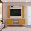 Rack Flat com Painel Trend Cedro/Bali DJ Moveis
